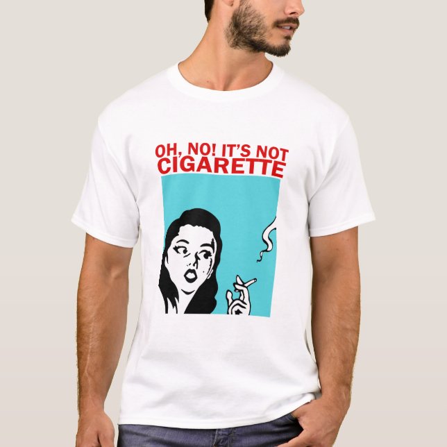Camiseta OH NENHUM não é CIGARRO (COREANO, OPPA) (Frente)