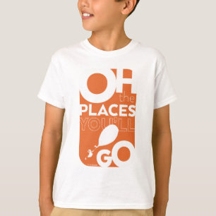 Camiseta Oh, Os Lugares Que Você Vai! Tipegrafia Laranja