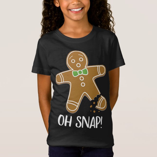 Camiseta Oh Pão de Gingerência Homem Cookie Perna Quebrada  (Frente)