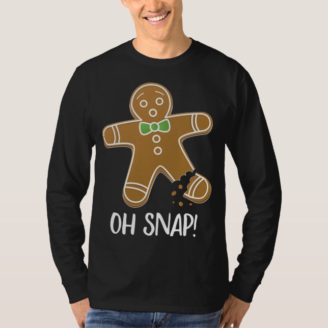 Camiseta Oh Pão de Gingerência Homem Cookie Perna Quebrada  (Frente)