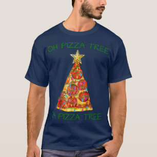 Camiseta Oh Pizza Árvore De Natal Lança Xmas Imagem Para Cr