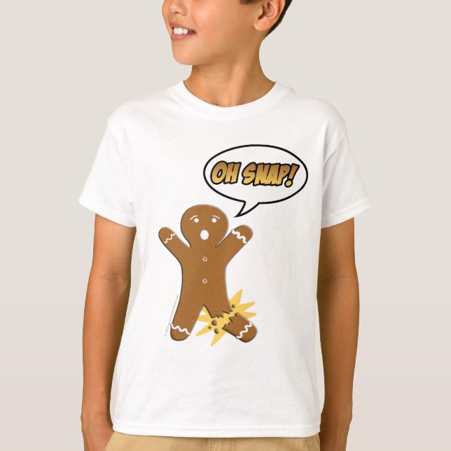 Camiseta Oh pressão! Homem de pão-de-espécie engraçado (Frente)