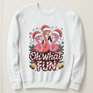 Camiseta Oh que divertido, designs de Natal com flamingos