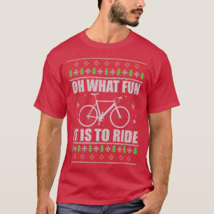 Camiseta Oh Que Divertido É Andar De Bike Suor De Natal Fei
