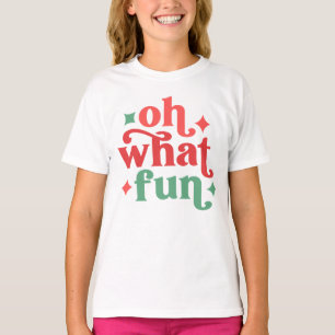 Camiseta Oh Que Divertido - Tipografia Festiva De Férias
