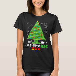 Camiseta Oh química feia da camisola do Natal da árvore d