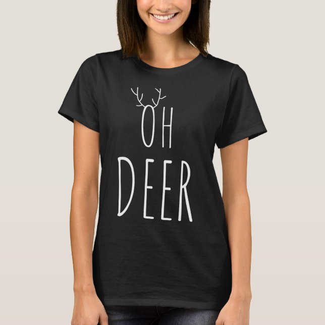 Camiseta Oh rena de veado Natal (Frente)