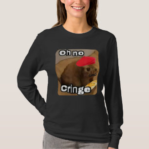 Camiseta Oh, sem cringe Gato francês Bagueira T Internet Ca
