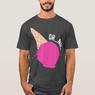 Camiseta oh, sem queda sorvete amante da comida de juncos