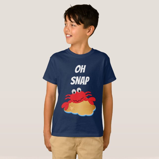 Camiseta Oh, Shirt do Snap Kids'Haners TAGLESS® (Frente Completa)