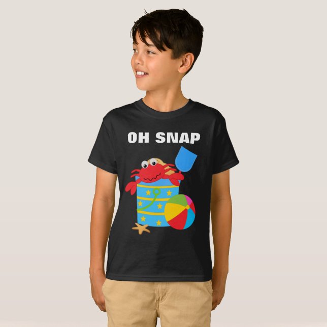 Camiseta Oh, Shirt do Snap Kids'Haners TAGLESS® (Frente Completa)