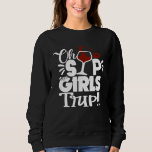 Camiseta Oh Sip É Uma Festa De Vinho Frio De Meninas Vinho 