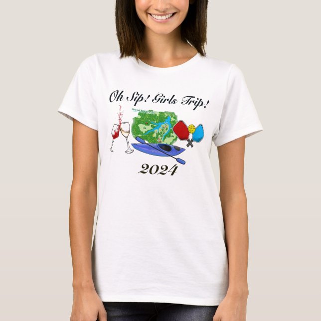 Camiseta Oh Sip! Viagem de Menina! (Frente)