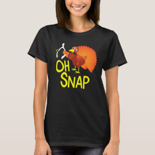 Camiseta Oh Snap Ação de Graças Turca Gir de Garotos de Ves