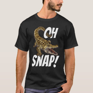 Camiseta Oh Snap Alligator Gator Crocodilo Graphic Kids Adu
