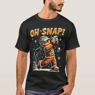 Camiseta Oh Snap Biscoito de Gengibre Golfista Golfe Natal