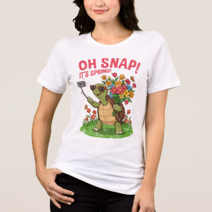 Camiseta Oh, Snap! É Primavera! - Selfie De Tartaruga Coca