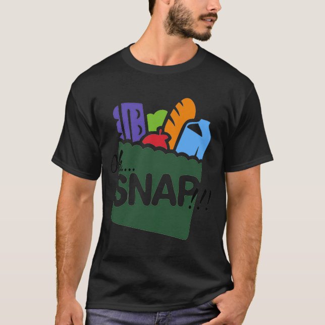 Camiseta Oh Snap Ebt Benefits Food Stamps Hood Funny  (Frente)