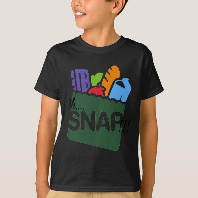 Camiseta Oh Snap Ebt Benefits Food Stamps Hood Funny  (Frente)