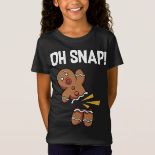 Camiseta Oh, Snap! Engraçado Gingerpão Homem Cookie Natal