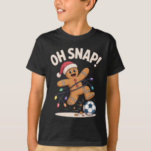Camiseta Oh Snap! Futebol divertido de Natal Fãs do futebol
