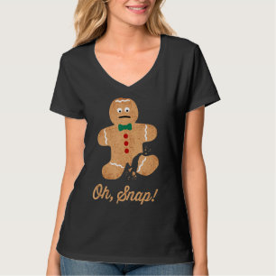Camiseta Oh Snap Gingerbird Cookie Man Figurume Natal M