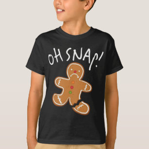 Camiseta Oh, Snap! Gingerbird Man Cookie Funny Perna Quebra