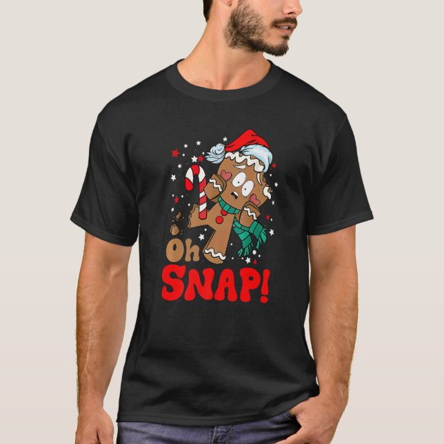 Camiseta Oh Snap Gingercake Cookie Man quebrado (Frente)