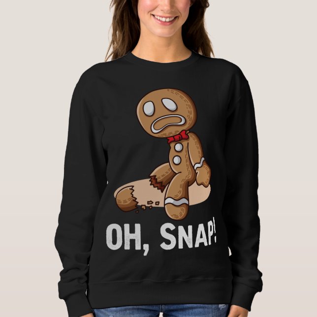Camiseta Oh Snap Gingercake Cookie Man quebrado na perna Am (Frente)