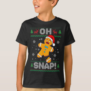 Camiseta Oh Snap Gingercake Homem de Natal Cookie Feia