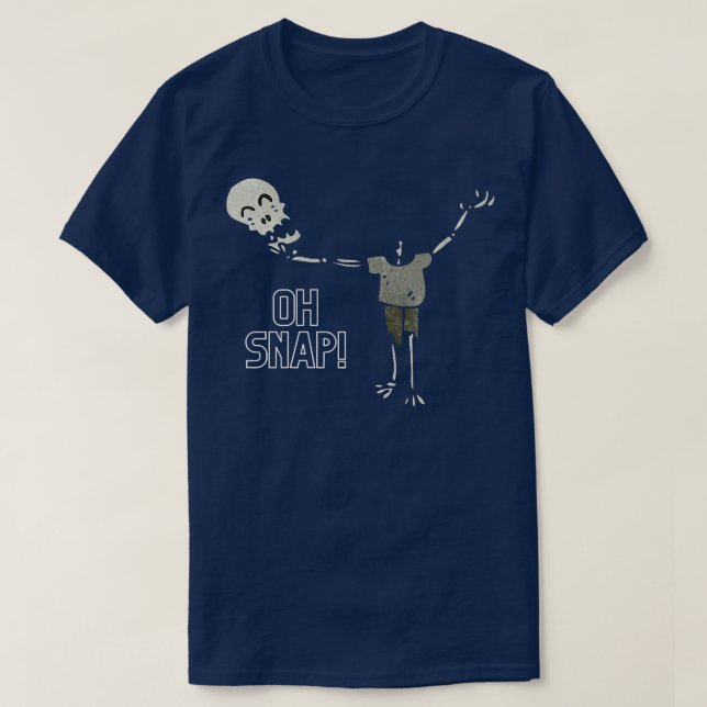Camiseta Oh Snap Halloween Skeleton  (Frente do Design)