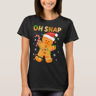 Camiseta Oh Snap Homemem de Pão de Gengibre Divertido Famíl