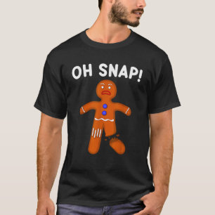 Camiseta Oh Snap Homemem de Pão de Gengibre Natal Piada Nov