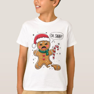 Camiseta Oh Snap Homemem de Pão de Mel Fofo Rei do Biscoito