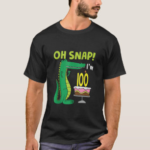 Camiseta Oh Snap I é o 100º Aniversário Crocodilo Alligator