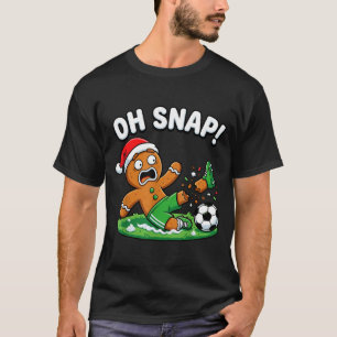 Camiseta Oh Snap Pão de Mel Chute de Futebol Engraçado