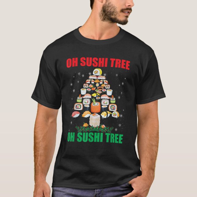 Camiseta Oh Sushi Tree Engraçado Comida Japonesa Presente d (Frente)