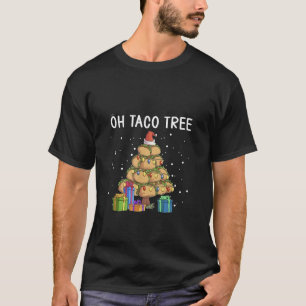 Camiseta Oh Taco Árvore Engraçado Comida Mexicana Feio Nata