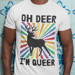 Camiseta Oh veado Eu sou rainha LGBTQ orgulho do arco-íris