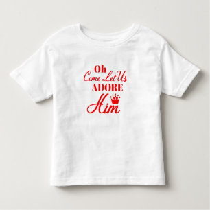 Camiseta Oh vem deixou-nos Adore o o Natal cristão