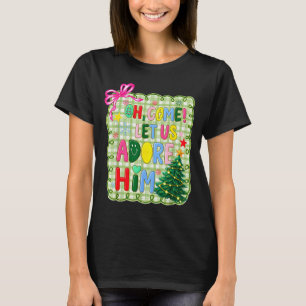 Camiseta Oh Venha Adoremos A Ele Jesus Árvore de Natal Prép