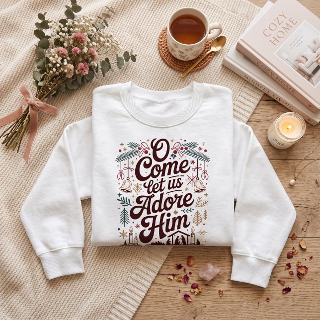 Camiseta Oh Venha, adoremos Ele, Natal  (Criador carregado)