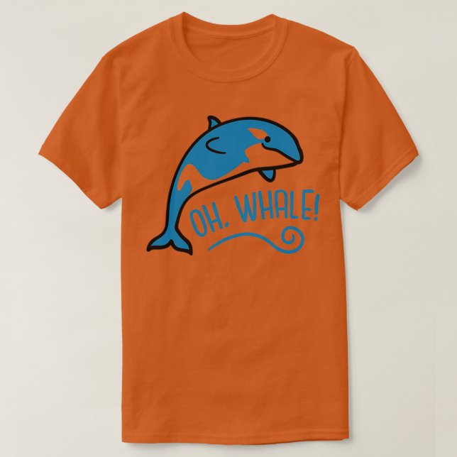 Camiseta oh whale pun (Frente do Design)