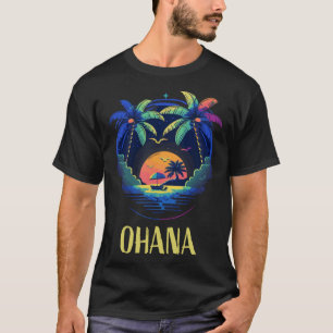 Camiseta Ohana Hawaii Outfit Mulheres e Homens Aloha Havaia