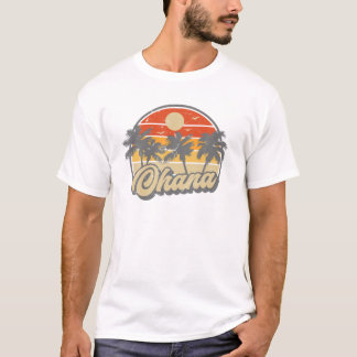 Camiseta Ohana Hawaiian Island Hibiscus Flower Beach Family