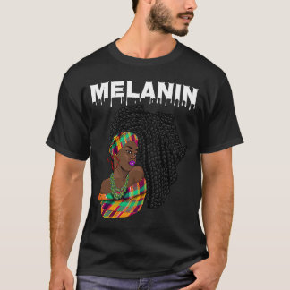 Camiseta Oheneba Drippin Melanin Orgulho da Rainha Negra Áf