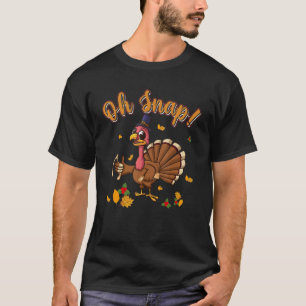 Camiseta Ohhhhhh Snap Fall de Ação de Graças deixa a Turqui