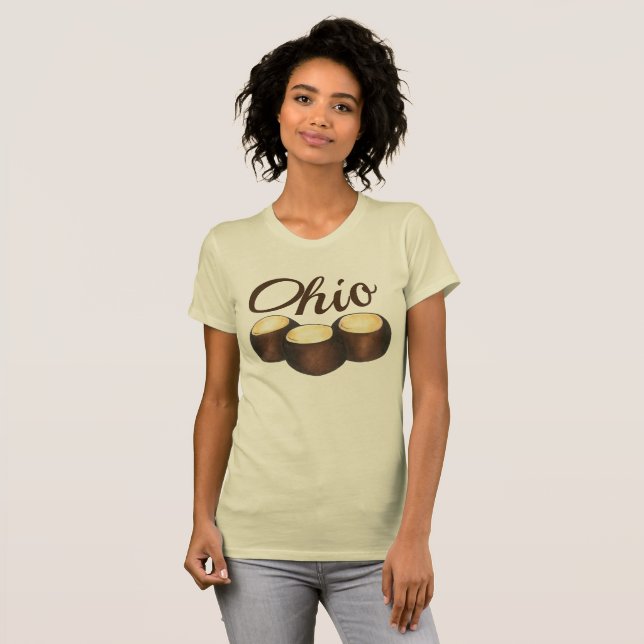 Camiseta Ohio Chocolate Peanut Butter Buckeye Nut Candy OH (Frente Completa)