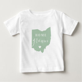 Camiseta Ohio Home Grown | Mapa de Estado de Cores Editávei