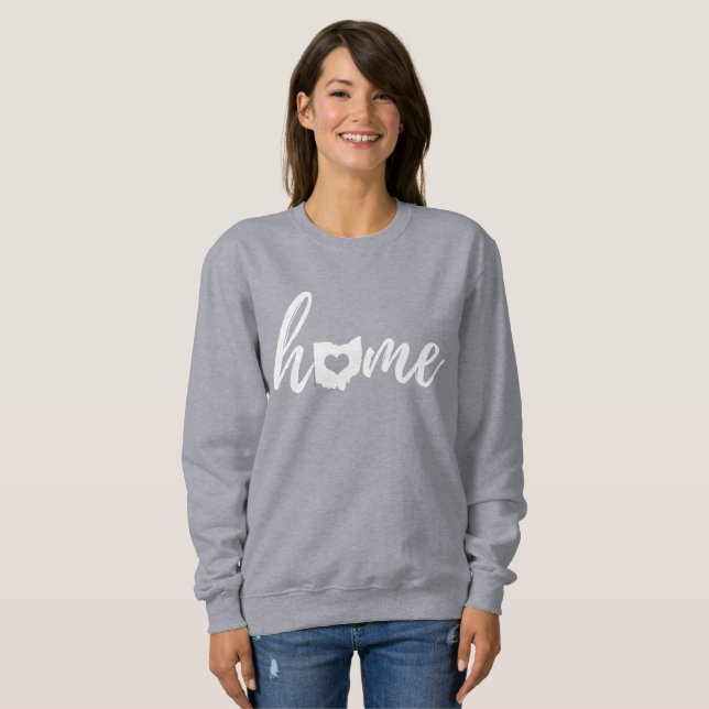 Camiseta Ohio Home Love Script State Heart (Frente Completa)